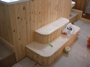 Steps to raised bath