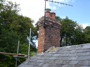 Re-pointed chimney with flue liner fitted